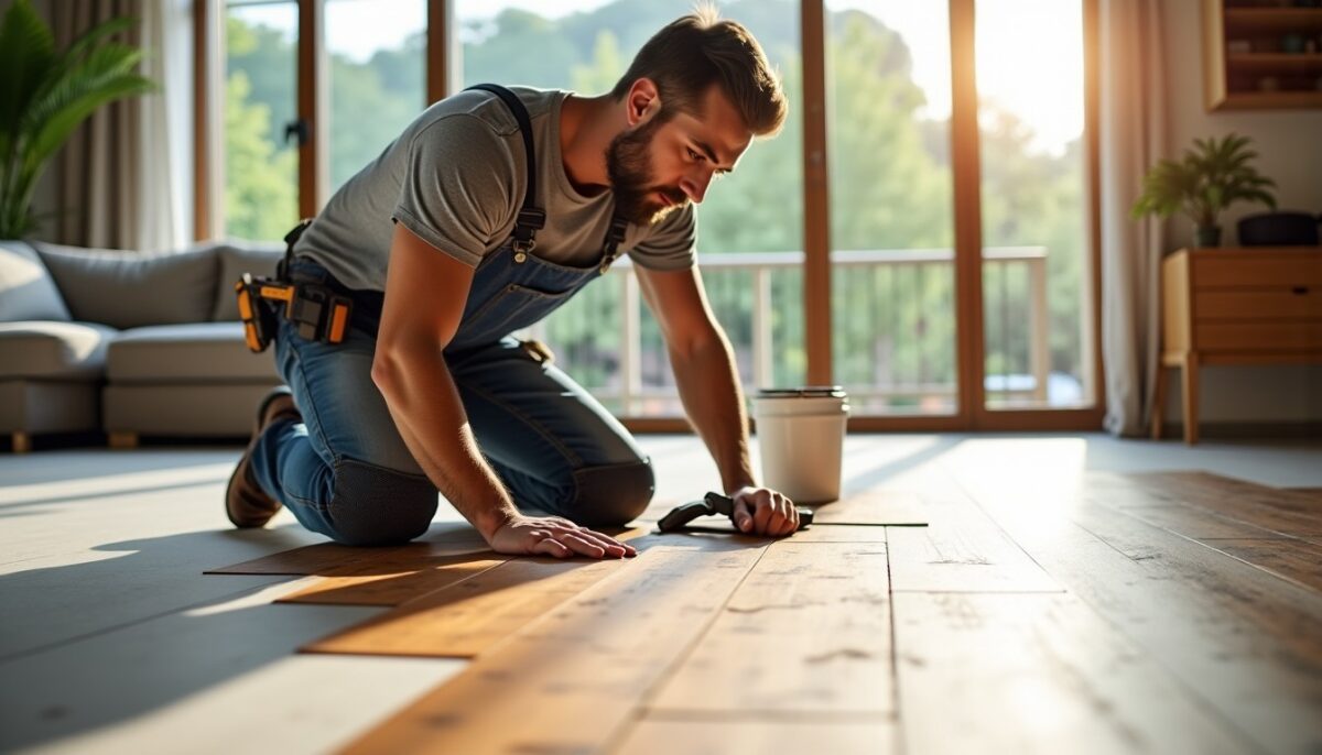 Guide complet pour poser un carrelage imitation parquet 1 4 3 4 : orientation, calepinage, motifs en chevrons, joints et installation murale