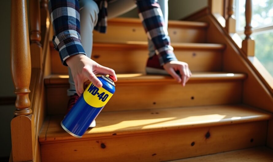 Escalier qui grince : Le WD-40, remède miracle pour un silence retrouvé ?