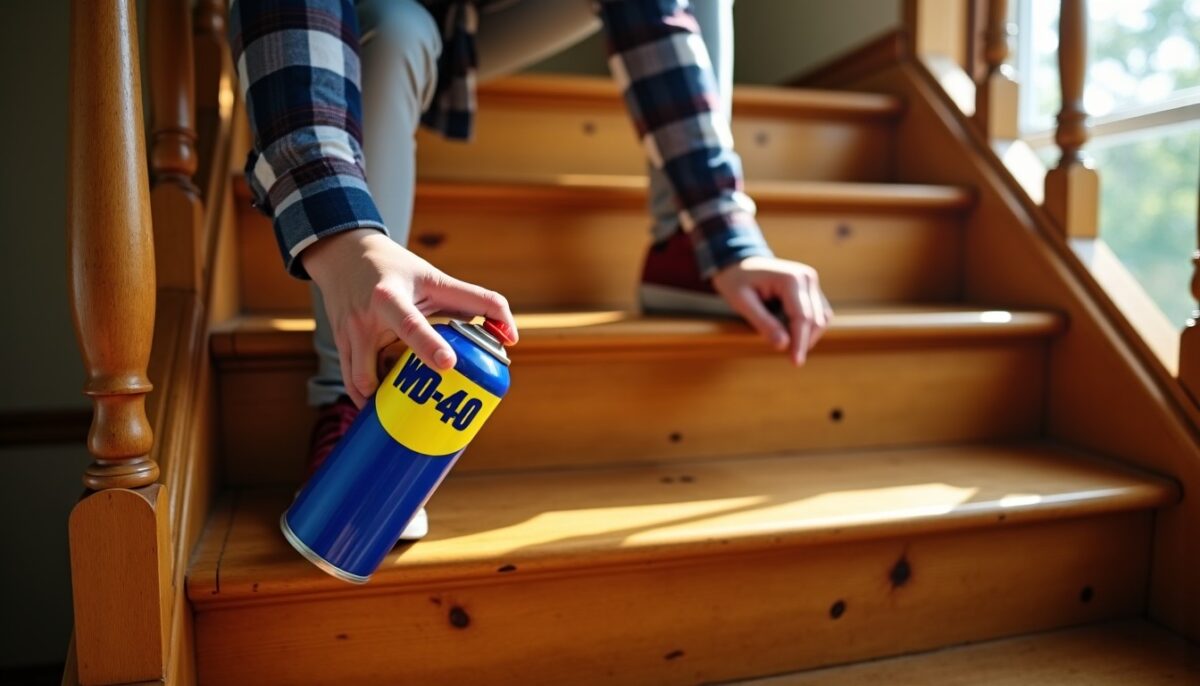 Escalier qui grince : Le WD-40, remède miracle pour un silence retrouvé ?