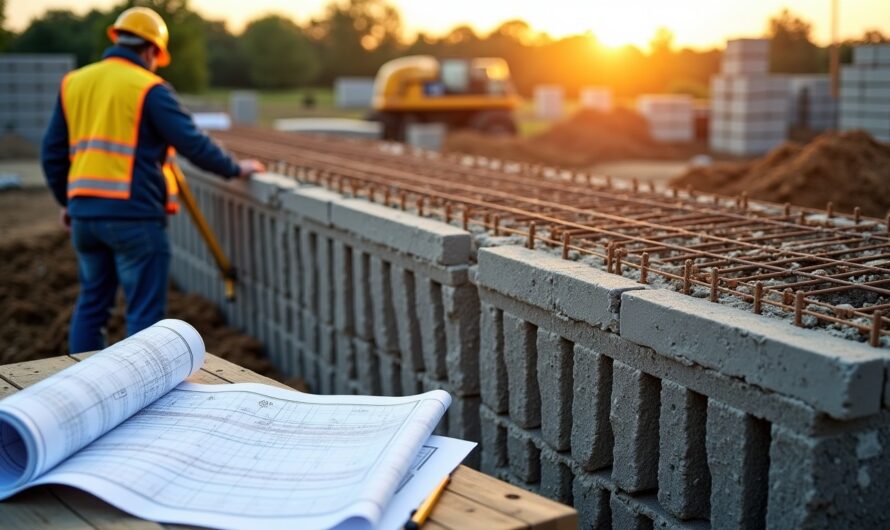 Fondation de mur de soutènement : guide complet sur les dimensions, calculs et techniques de construction