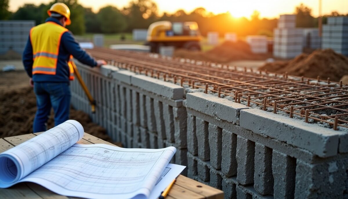 Fondation de mur de soutènement : guide complet sur les dimensions, calculs et techniques de construction